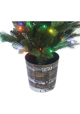 5-Foot Northern Light Fiber-Optic Multi-Color LED Potted Tree