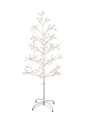 Kurt S. Adler 4-Foot White Birch Tree with Warm White LED 8 Function Lights