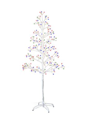 Kurt S. Adler White Birch Twig Tree with Multi Color 8 Lights