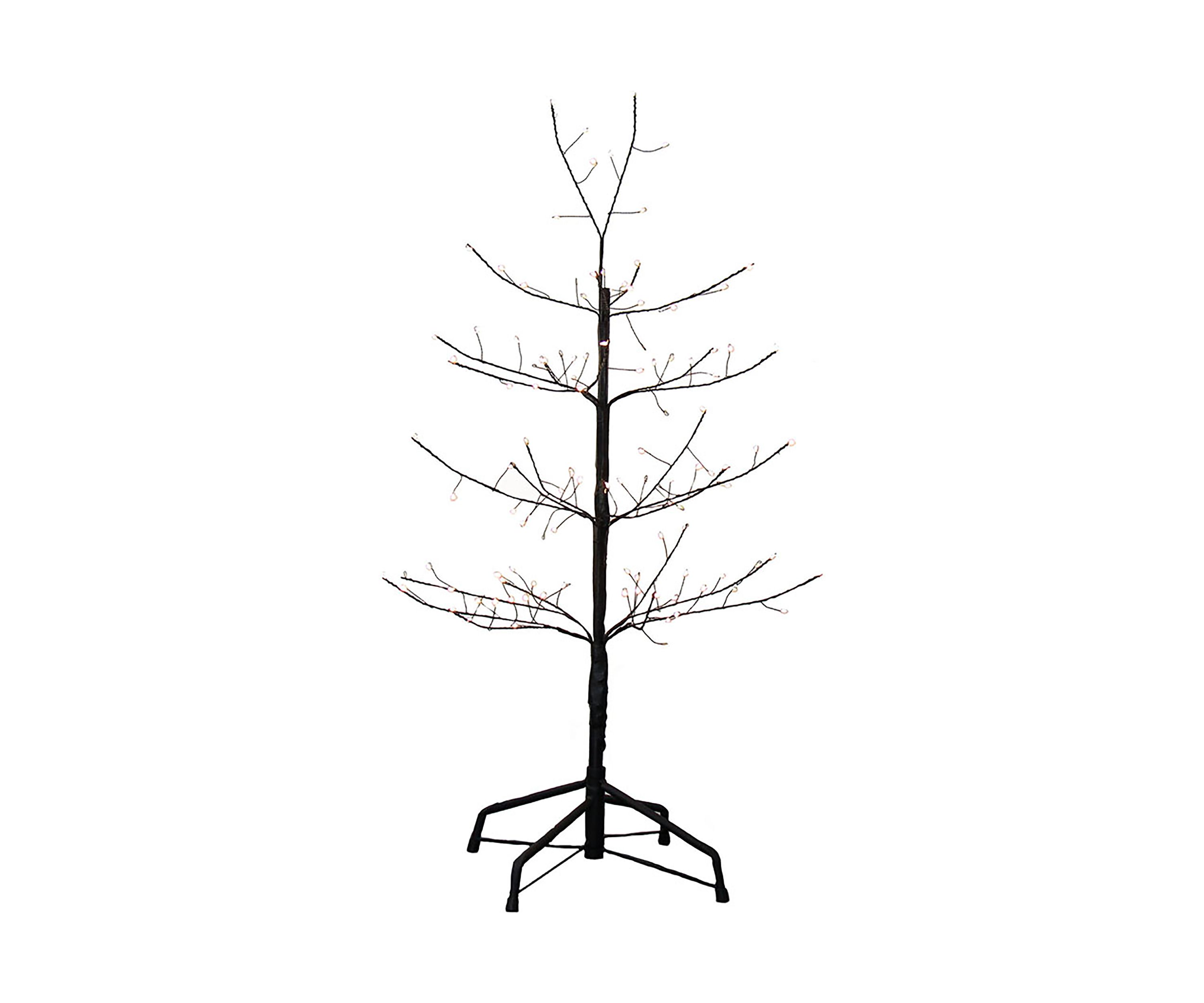 Black Twig Tree with Twinkle Lights 
