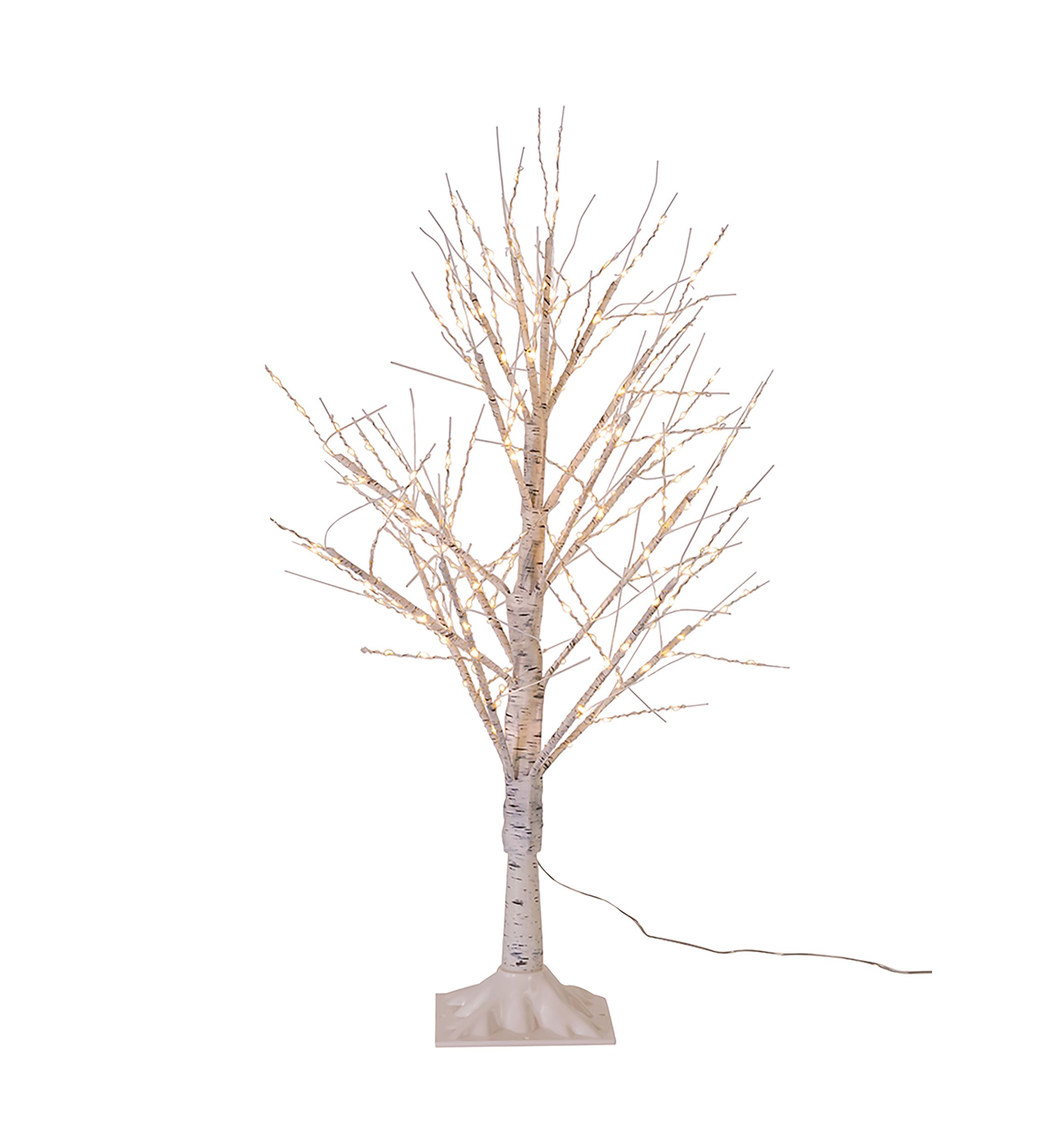 3-Foot White Branch Twinkle Warm White Fairy LED Twig Tree