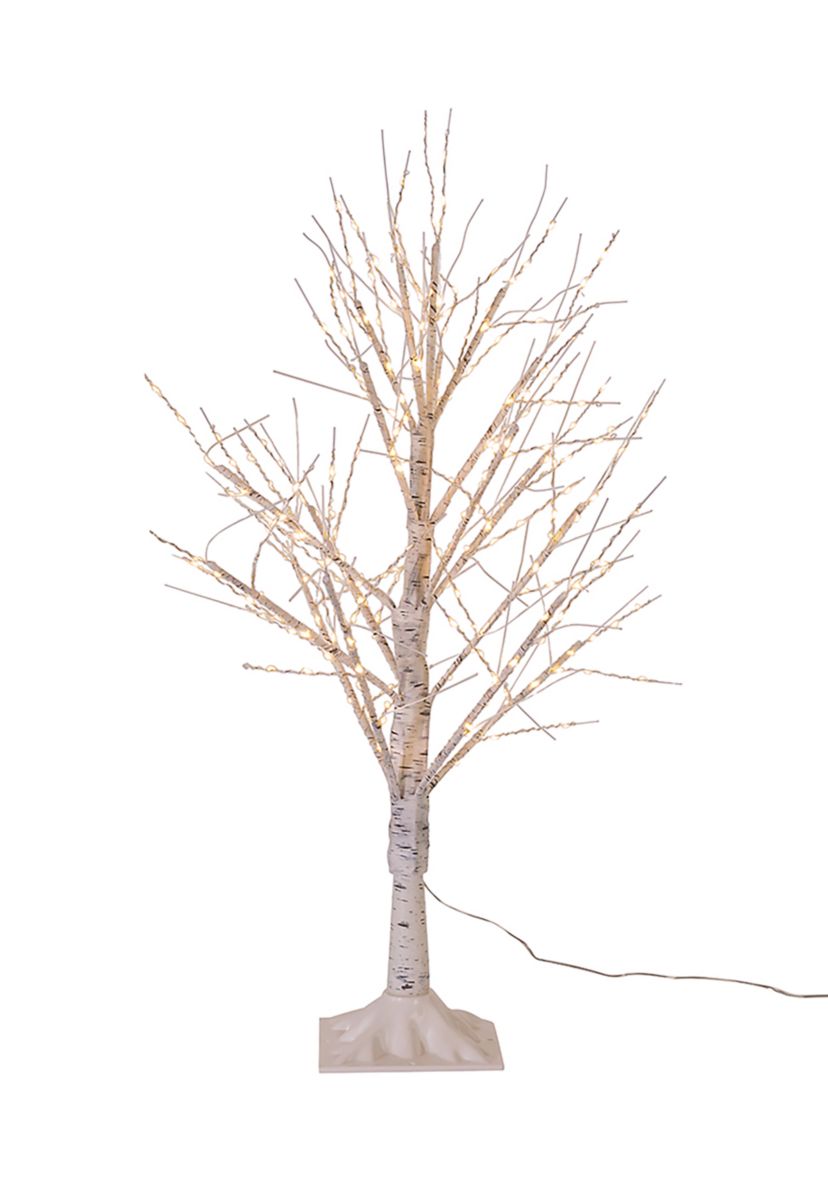 3-Foot White Branch Twinkle Warm White Fairy LED Twig Tree