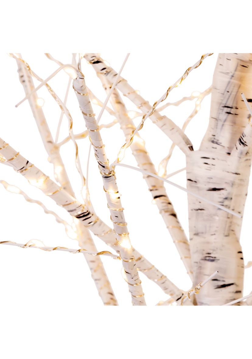 3-Foot White Branch Twinkle Warm White Fairy LED Twig Tree