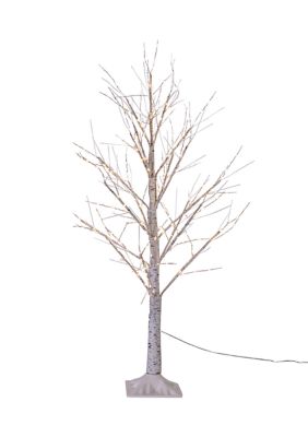 Kurt S. Adler 4-Foot White Branch Twinkle Warm White Fairy LED Twig Tree
