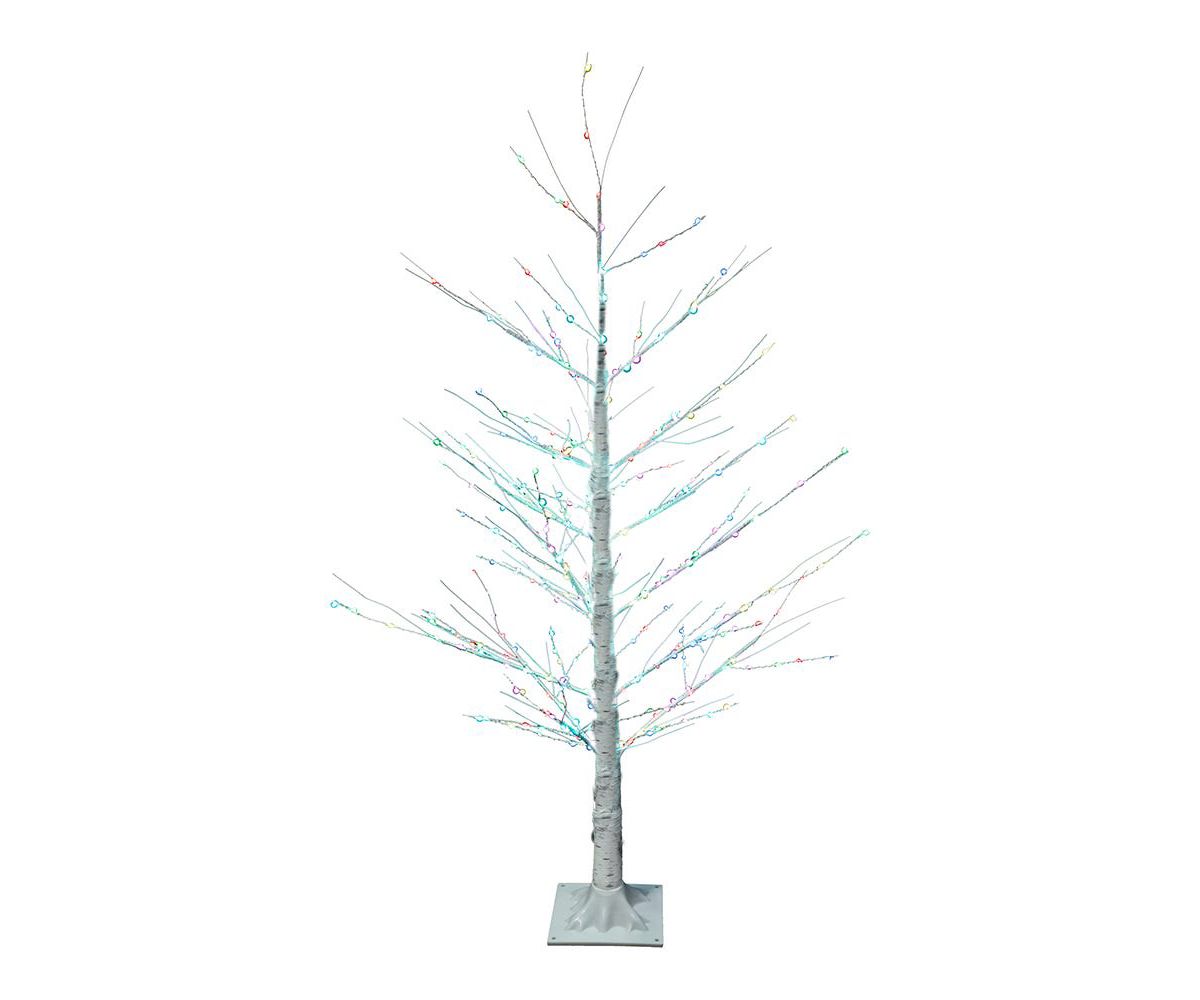 Kurt Adler 4-Foot Pre-Lit RGB Fairy LED White Birch Tree