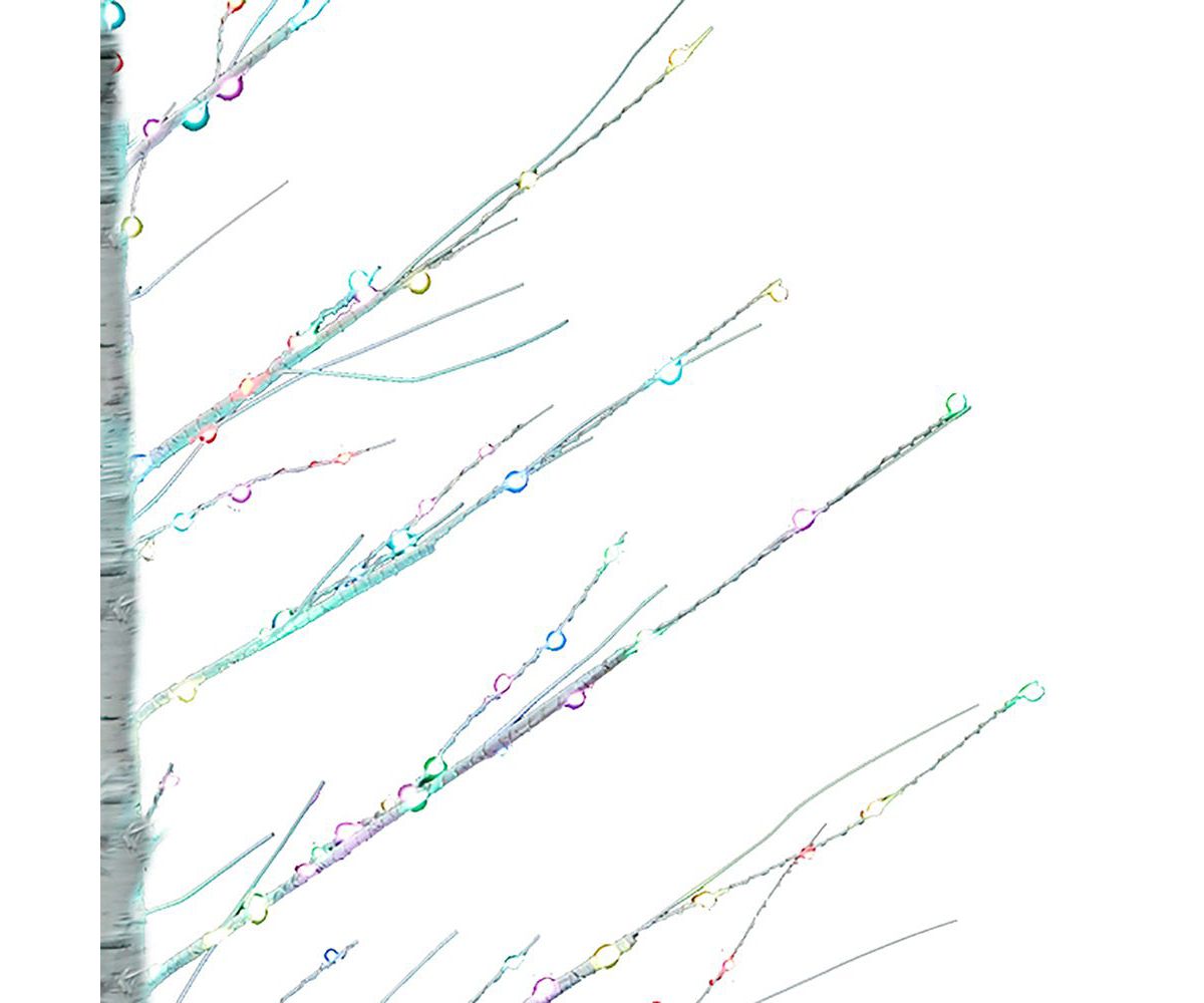 Kurt Adler 4-Foot Pre-Lit RGB Fairy LED White Birch Tree