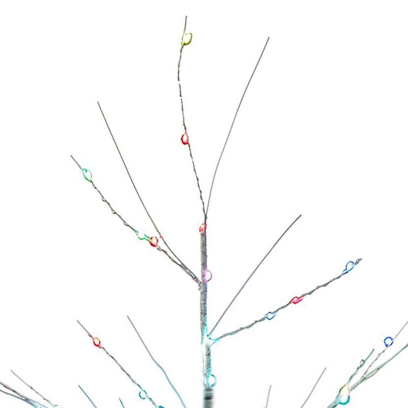 Kurt Adler 4-Foot Pre-Lit RGB Fairy LED White Birch Tree