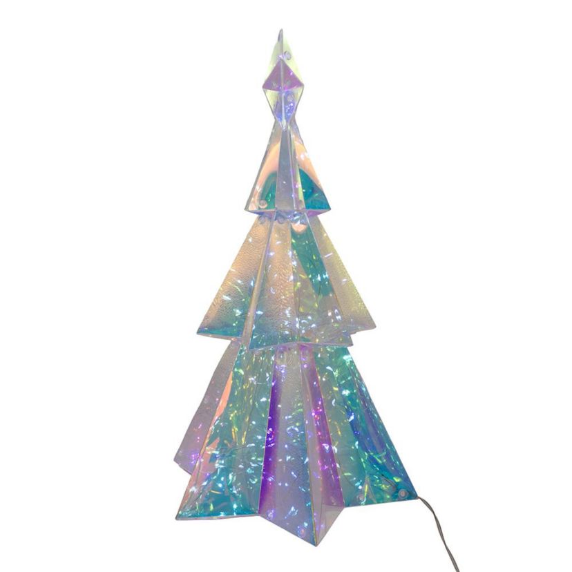 15-Inch Battery-Operated Lighted Magical Iridescence Holographic Tabletop Christmas Tree