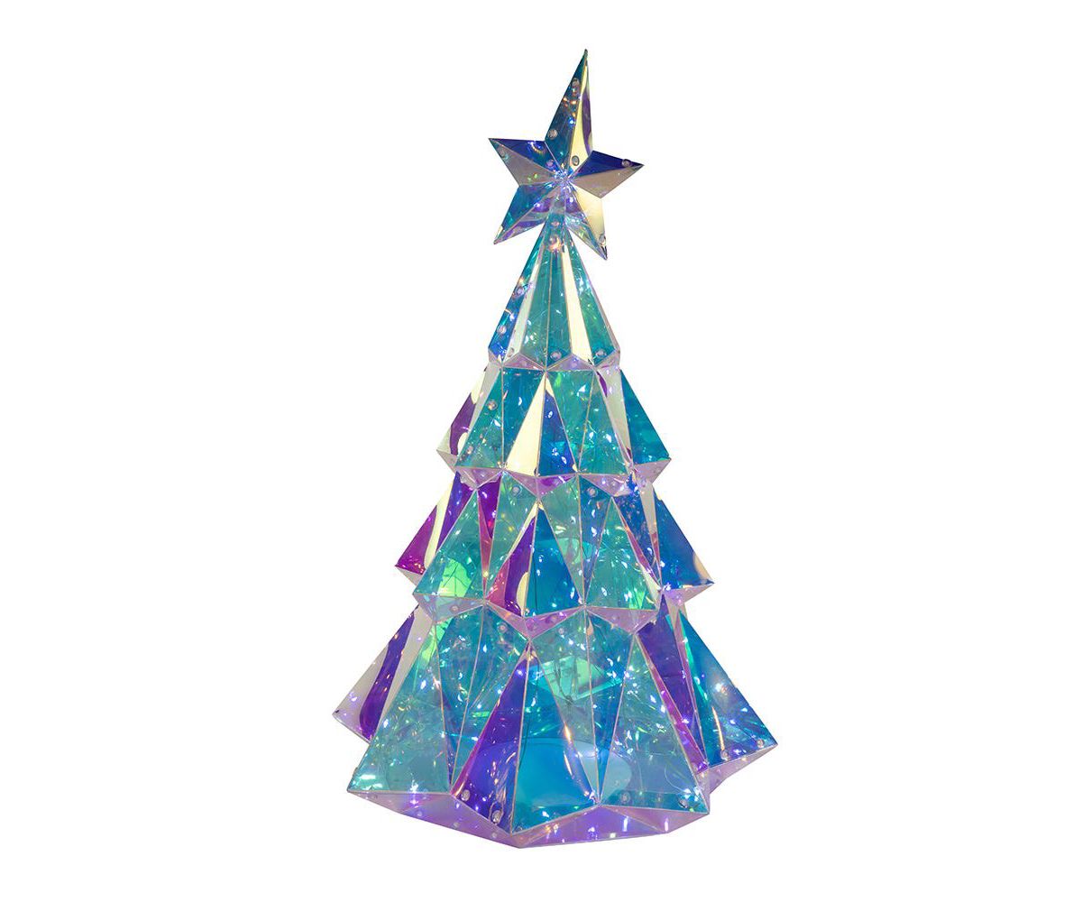 Kurt Adler 20-Inch Pre-Lit Multifunction 200 Cool White Fairy LED Holographic Christmas Tree