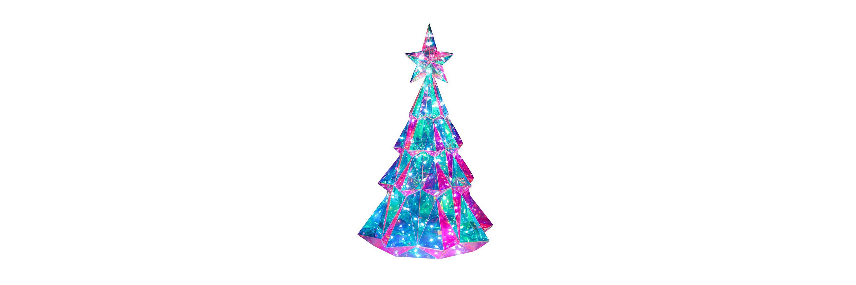 Kurt Adler 20-Inch Pre-Lit Multifunction RGB LED Smart Holographic Christmas Tree