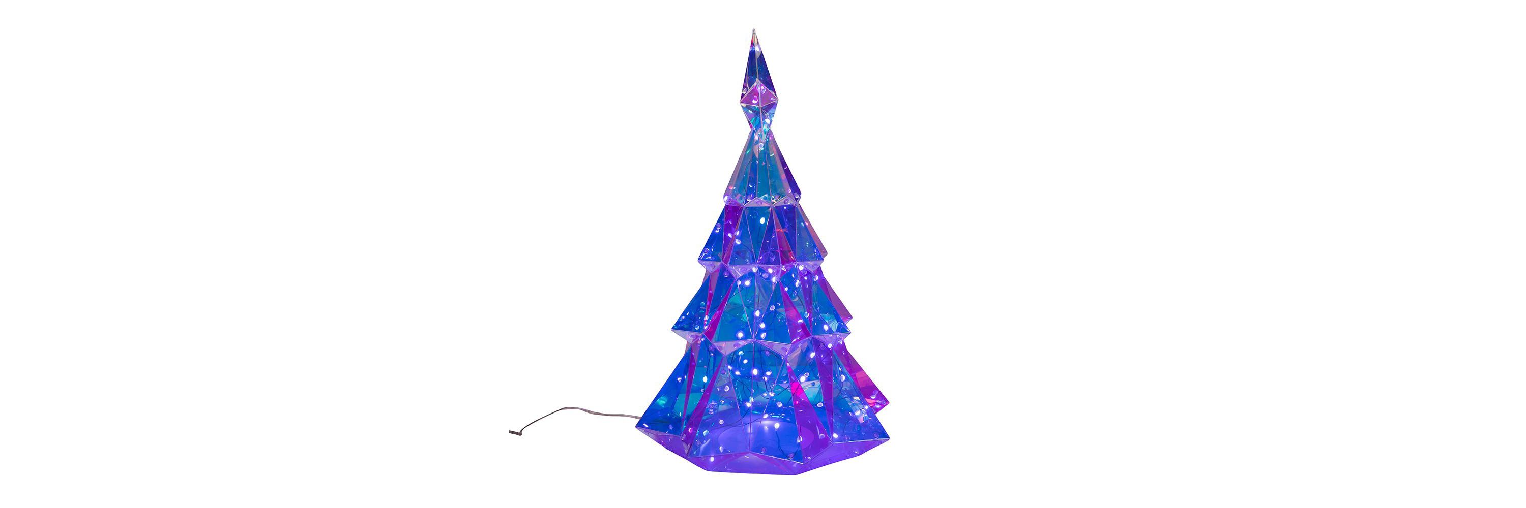 Kurt Adler 20-Inch Pre-Lit Multifunction RGB LED Smart Holographic Christmas Tree