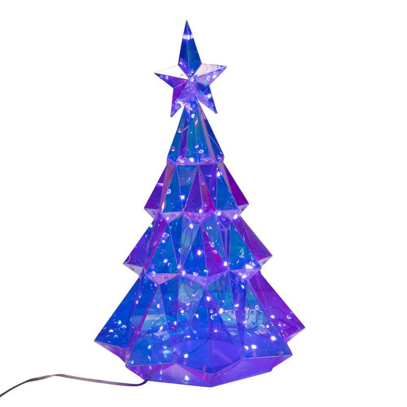 Kurt Adler 20-Inch Pre-Lit Multifunction RGB LED Smart Holographic Christmas Tree