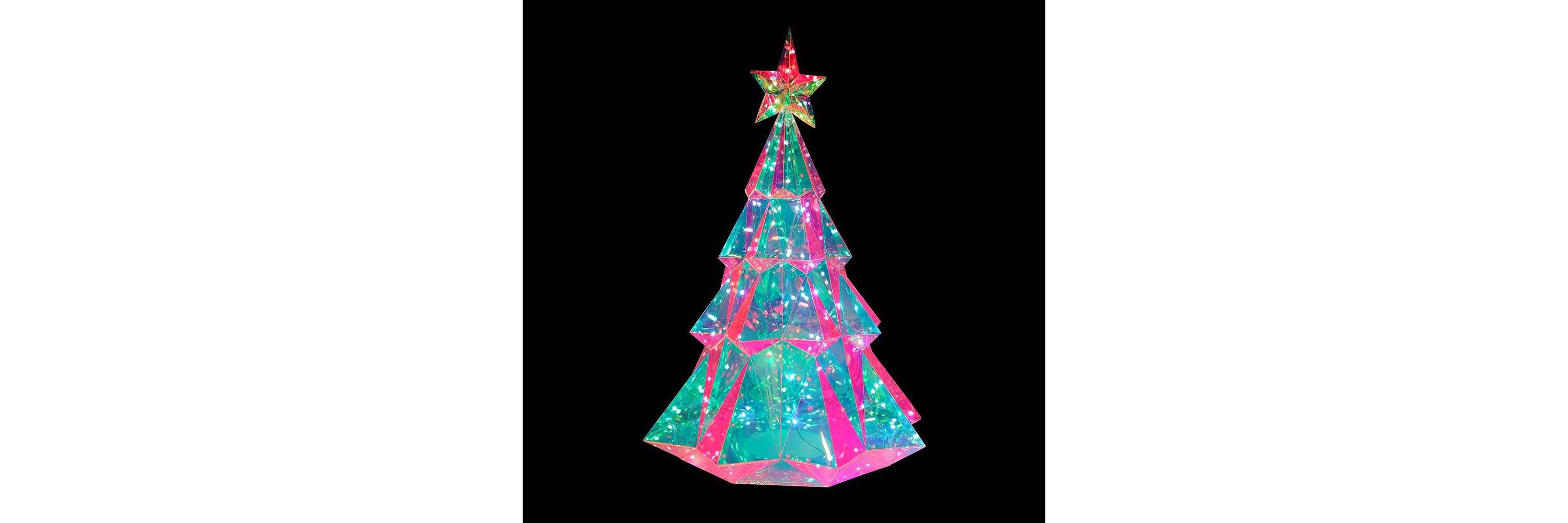Kurt Adler 25.5-Inch Pre-Lit Multifunction RGB Smart Holographic Christmas Tree
