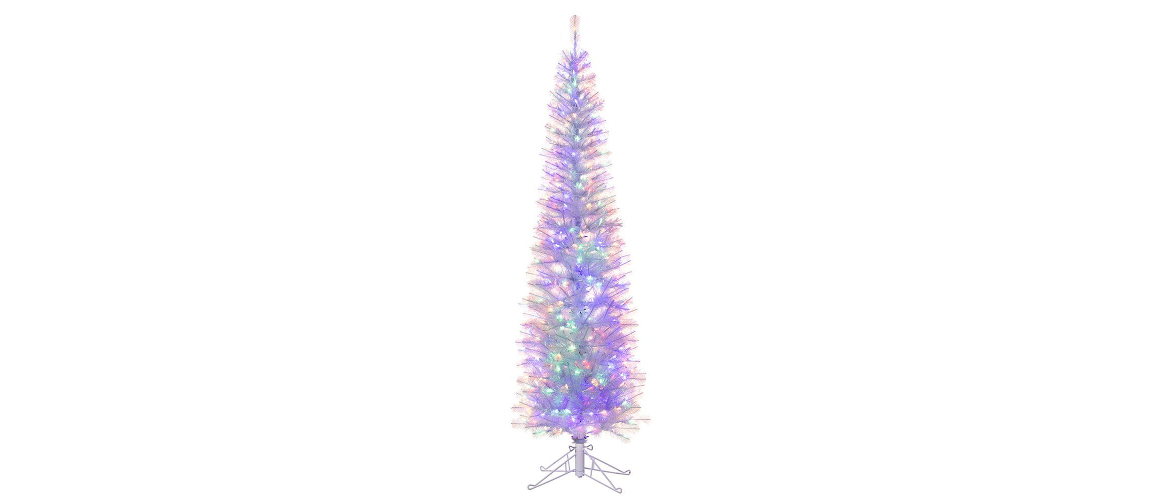 Kurt Adler 7-Foot Color Changing LED Iridescent Slim Winchester Tree