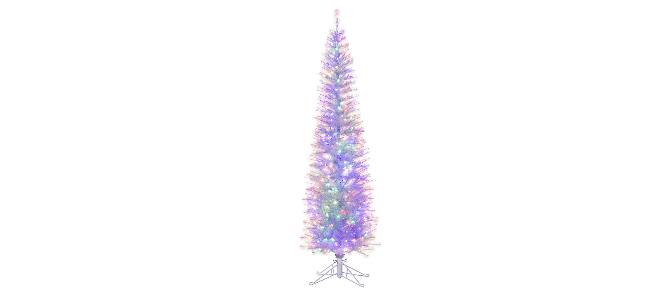 Kurt Adler 7-Foot Color Changing LED Iridescent Slim Winchester Tree