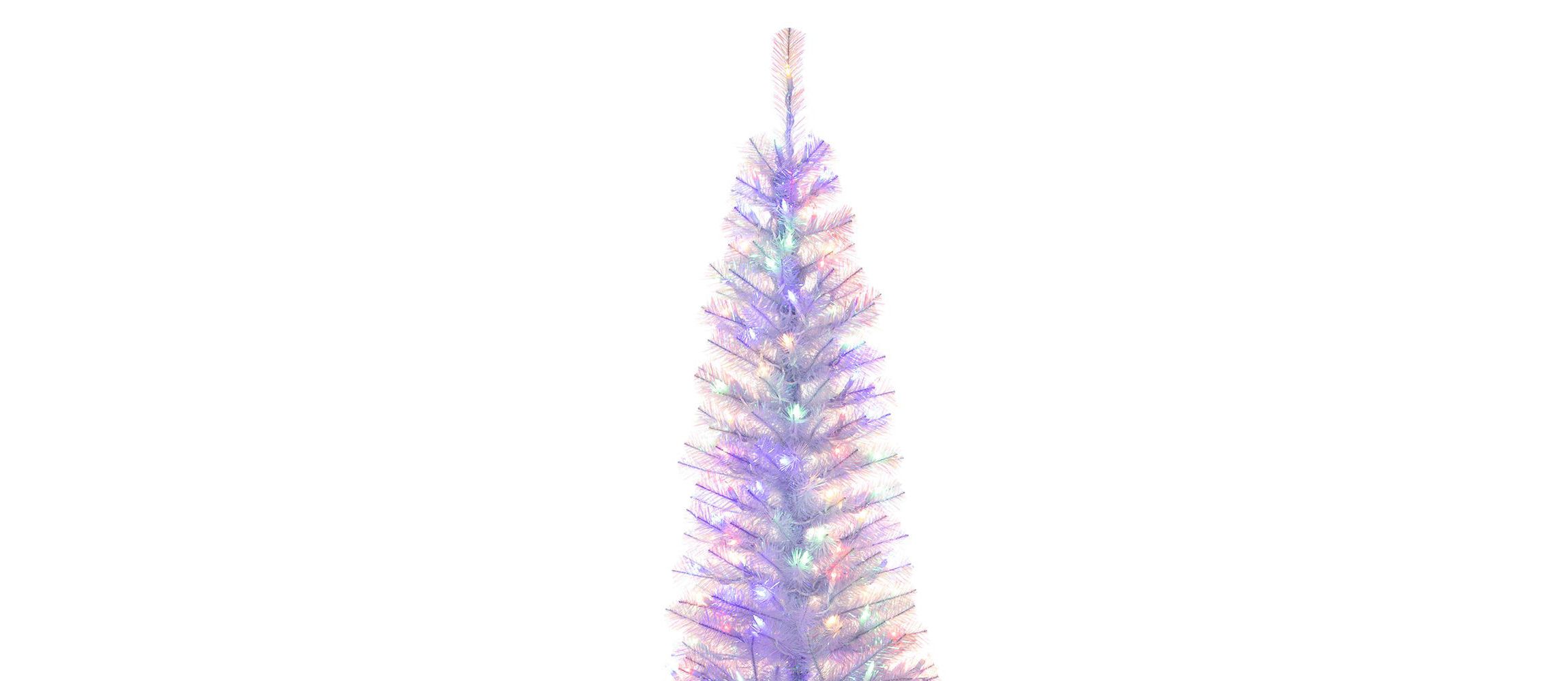 Kurt Adler 7-Foot Color Changing LED Iridescent Slim Winchester Tree