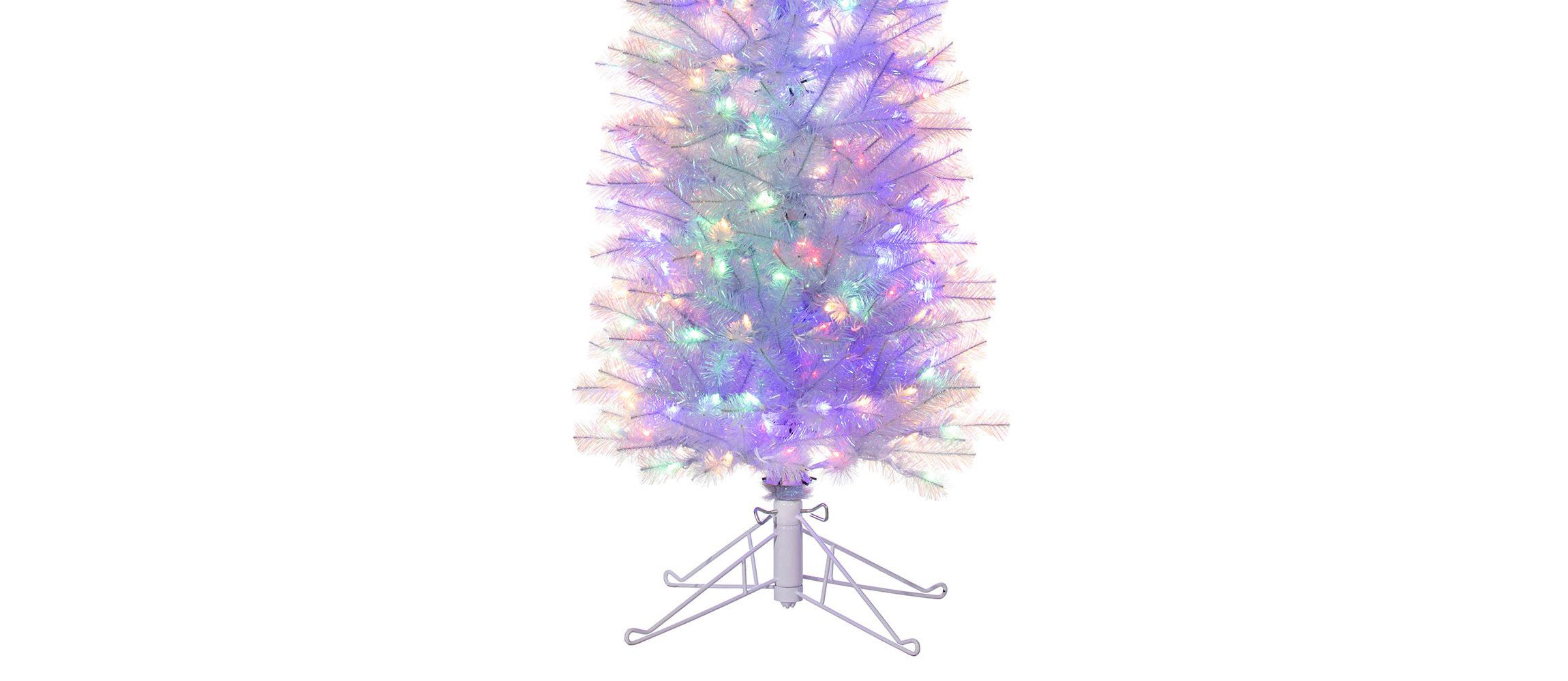 Kurt Adler 7-Foot Color Changing LED Iridescent Slim Winchester Tree