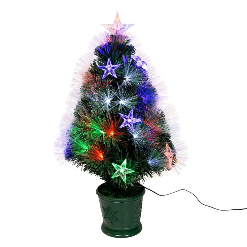 2-Foot LED Fiber Optic Potted Tree