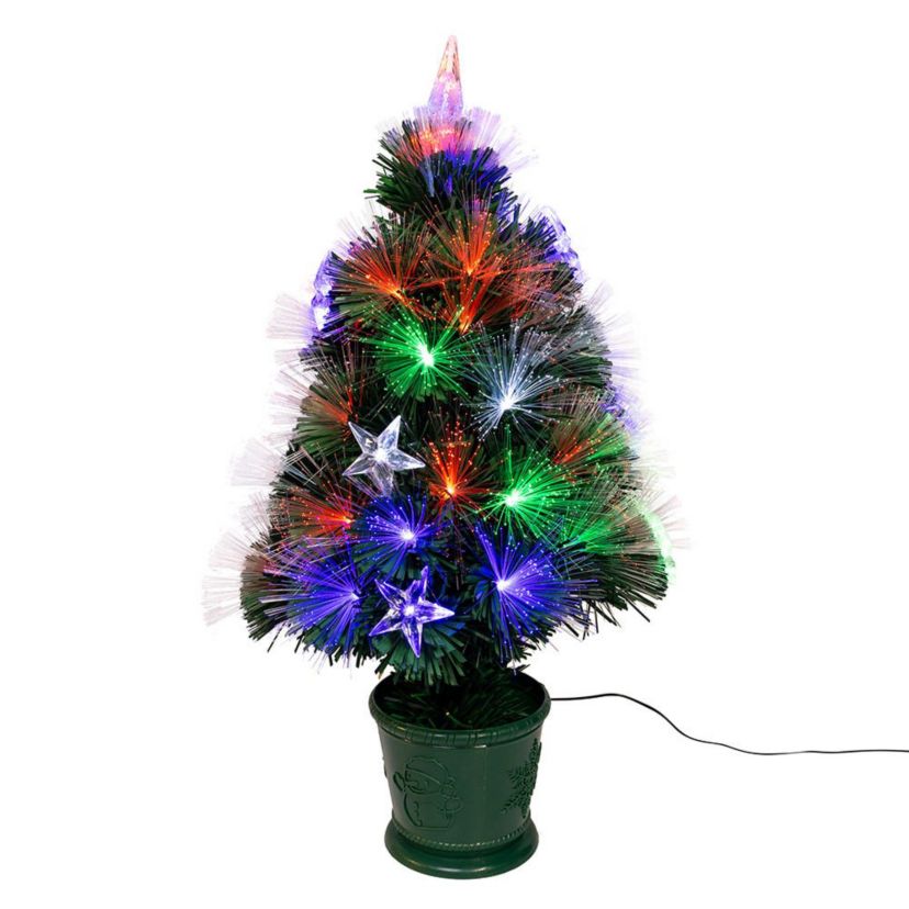 2-Foot LED Fiber Optic Potted Tree