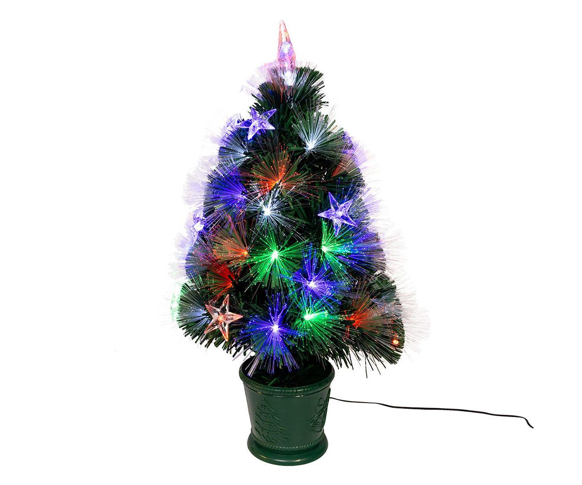 2-Foot LED Fiber Optic Potted Tree