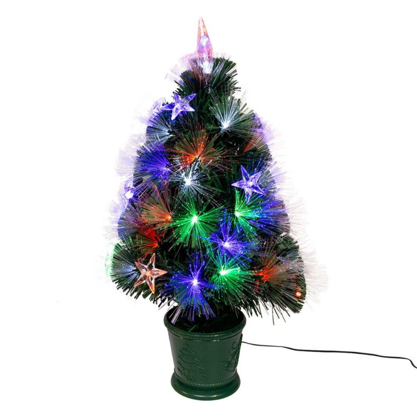 2-Foot LED Fiber Optic Potted Tree