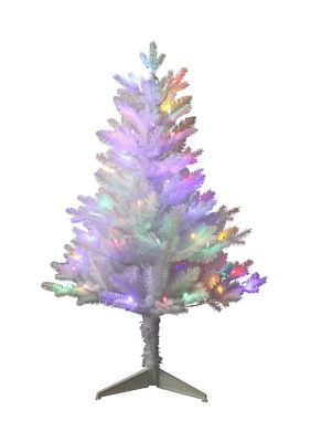 Kurt S. Adler 3-Foot Pre-Lit Multicolor Led Jackson White Pine Tree