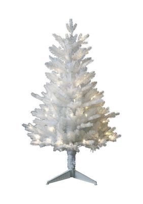 Kurt S. Adler 3-Foot Pre-Lit Warm White Led Jackson White Pine Tree