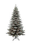 7.5-Foot Pre-Lit Clear Incandescent Snow Pine Tree
