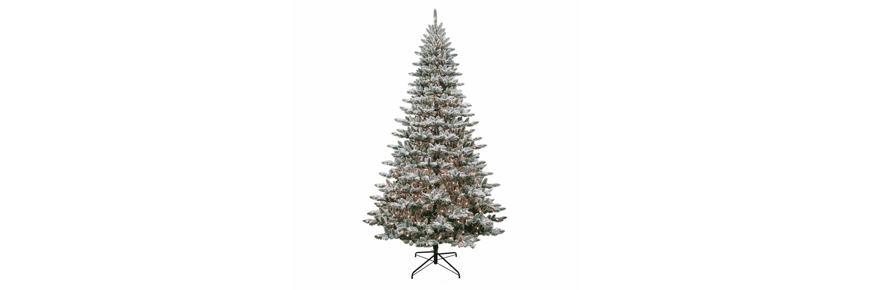 9-Foot Pre-Lit Snow Pine Tree