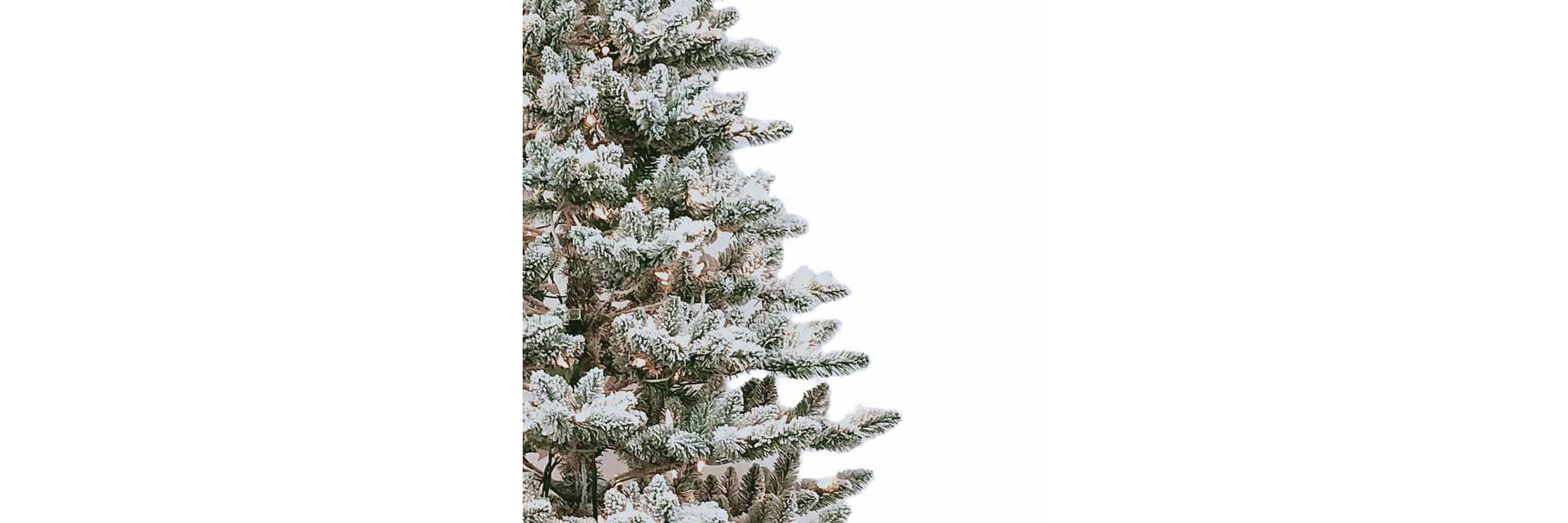 9-Foot Pre-Lit Snow Pine Tree