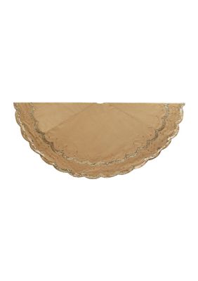 Kurt S. Adler Gold Embossed Tree Skirt, 60 in