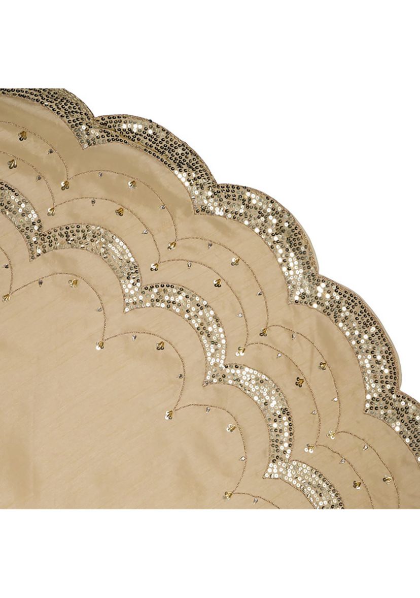 Gold Embossed Tree Skirt