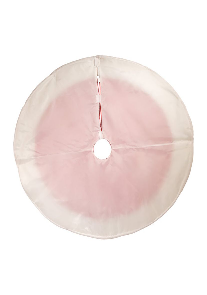 48-Inch Traditional Red with White Border Tree Skirt