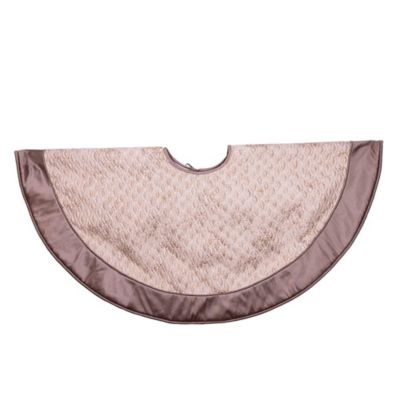 Kurt S. Adler Kurt Adler 48-Inch Diamond Jacquard With Gray Dupion Border Tree Skirt