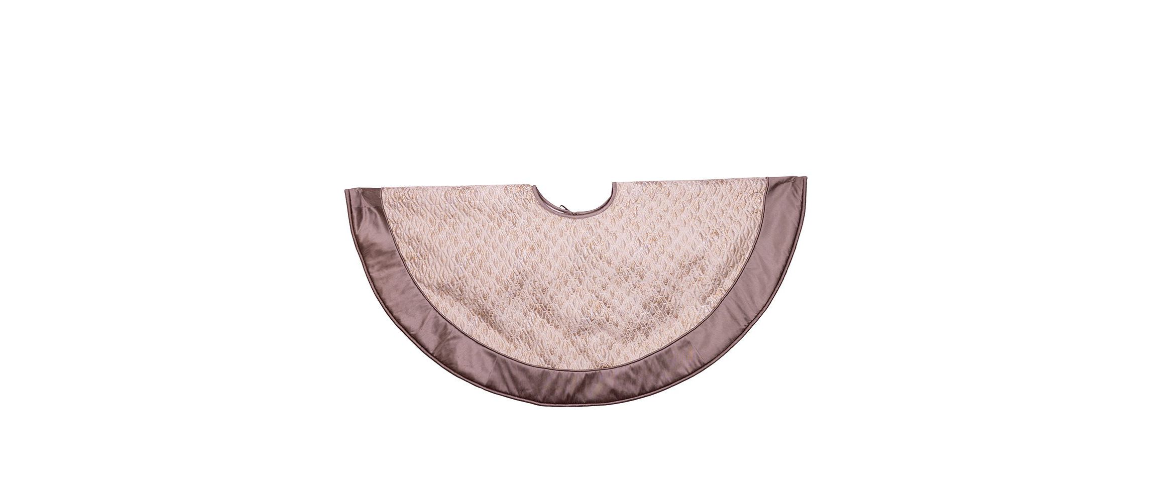 Kurt Adler 48-Inch Diamond Jacquard With Gray Dupion Border Tree Skirt