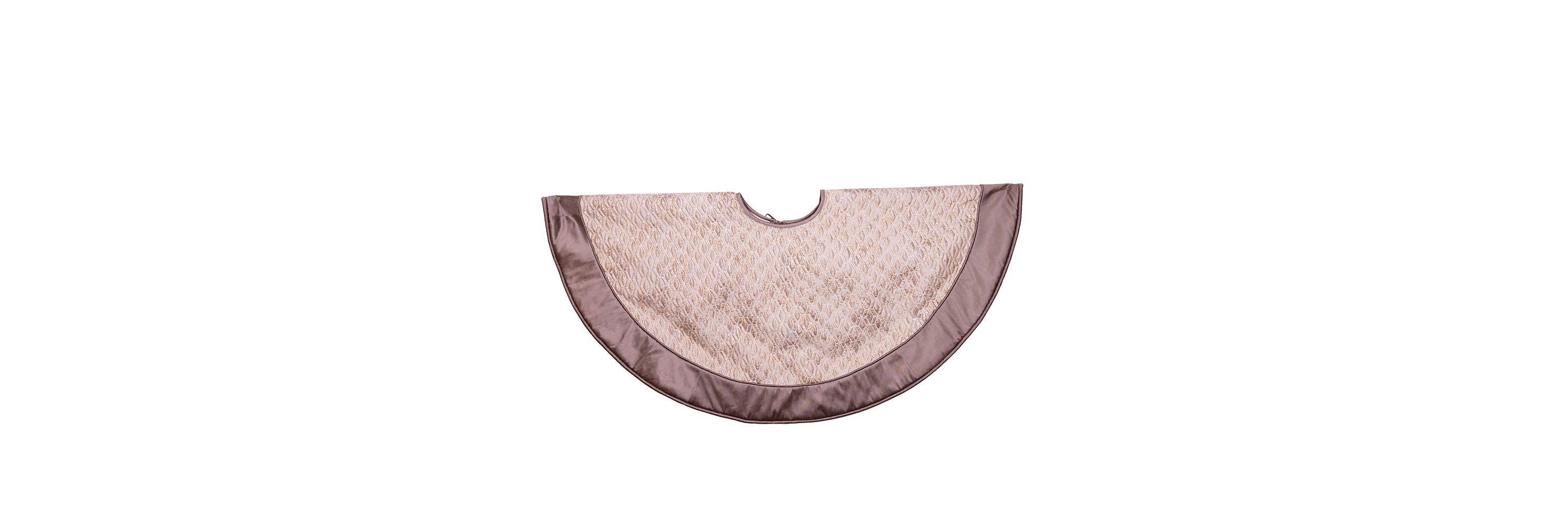 Kurt Adler 48-Inch Diamond Jacquard With Gray Dupion Border Tree Skirt