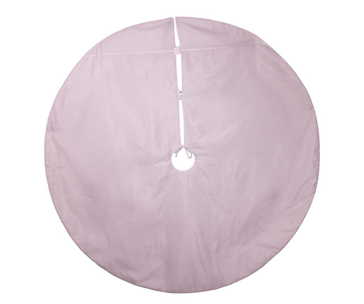 Kurt Adler 60-Inch White Dupion Tree Skirt with Lurex Embroidered Snowflakes