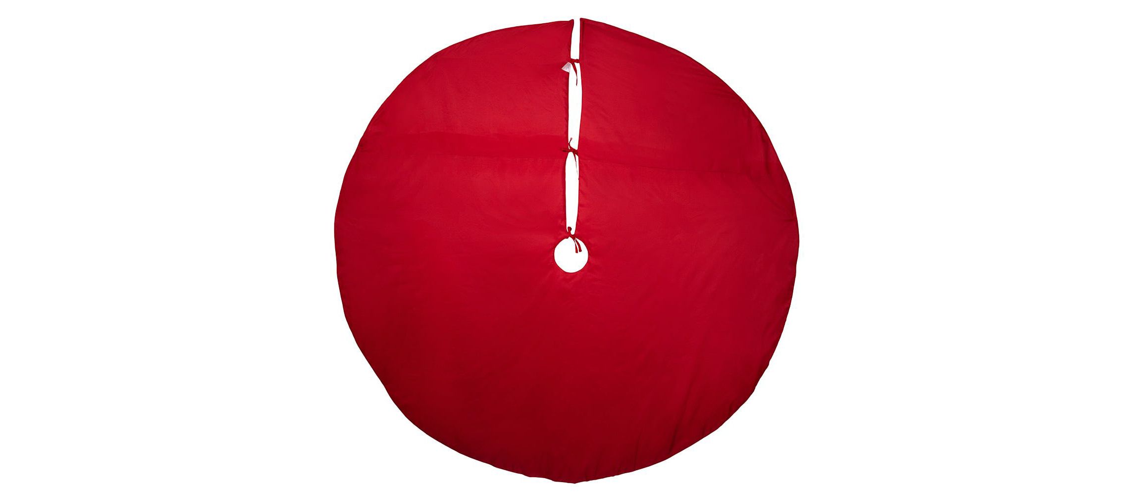 Kurt Adler 72-Inch Red Dupion Tree Skirt with Multi Sequin Poinsettia