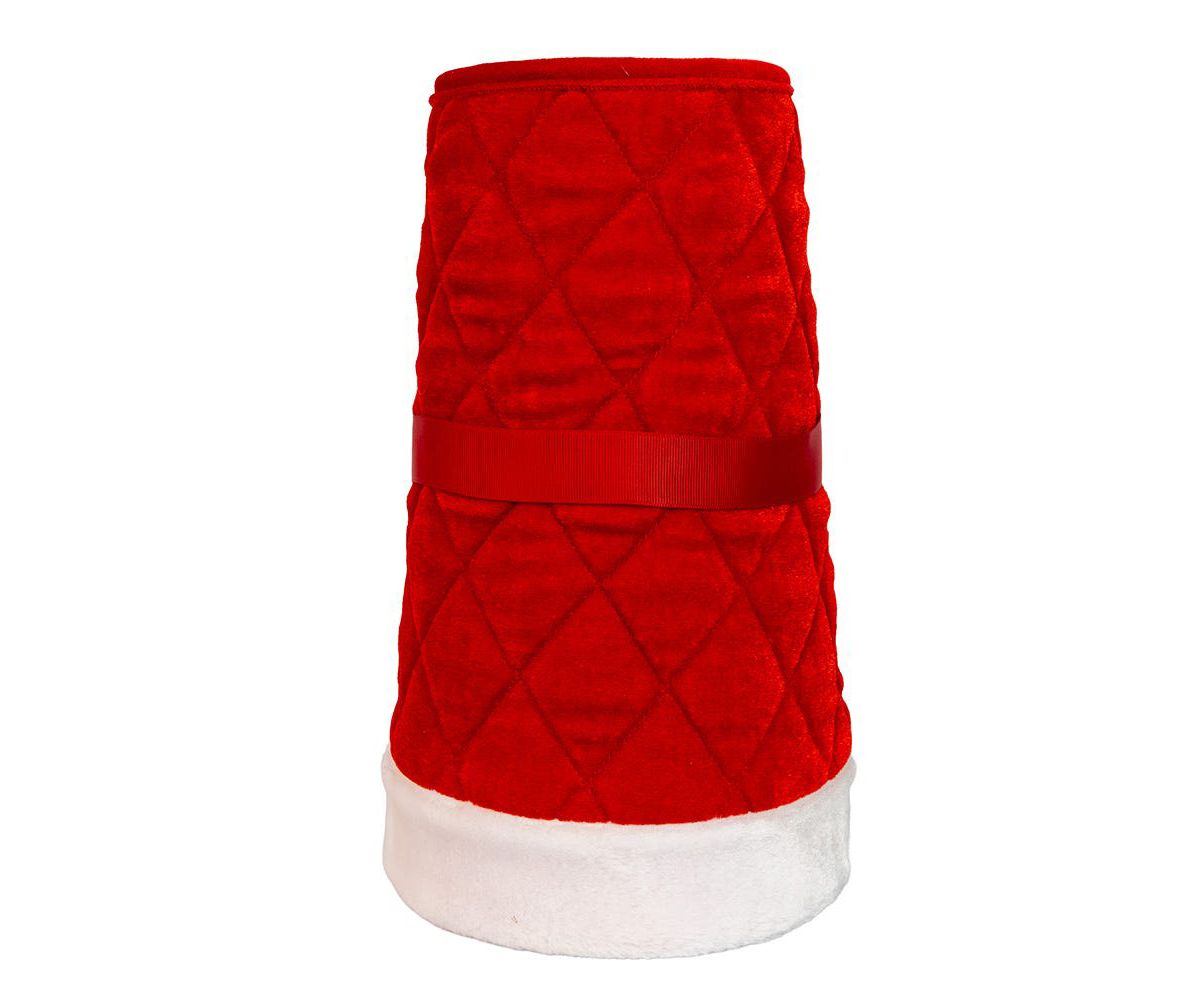 12 by 28-Inch Quilted Red Velvet Tree Collar