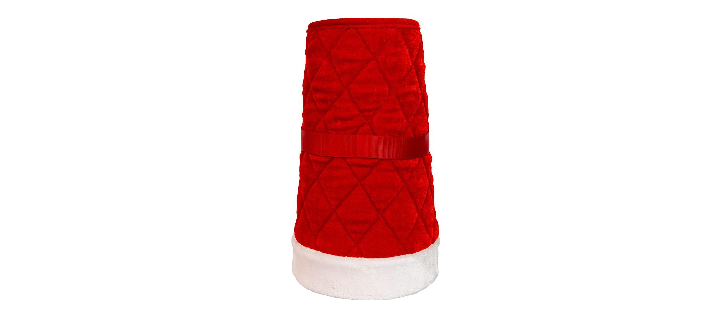 12 by 28-Inch Quilted Red Velvet Tree Collar