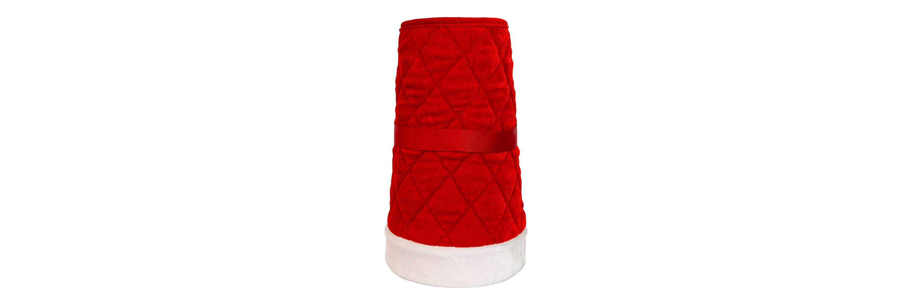 12 by 28-Inch Quilted Red Velvet Tree Collar