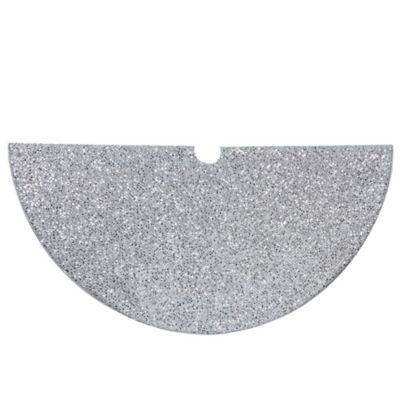 Kurt S. Adler 48-Inch Silver Sequined Tree Skirt