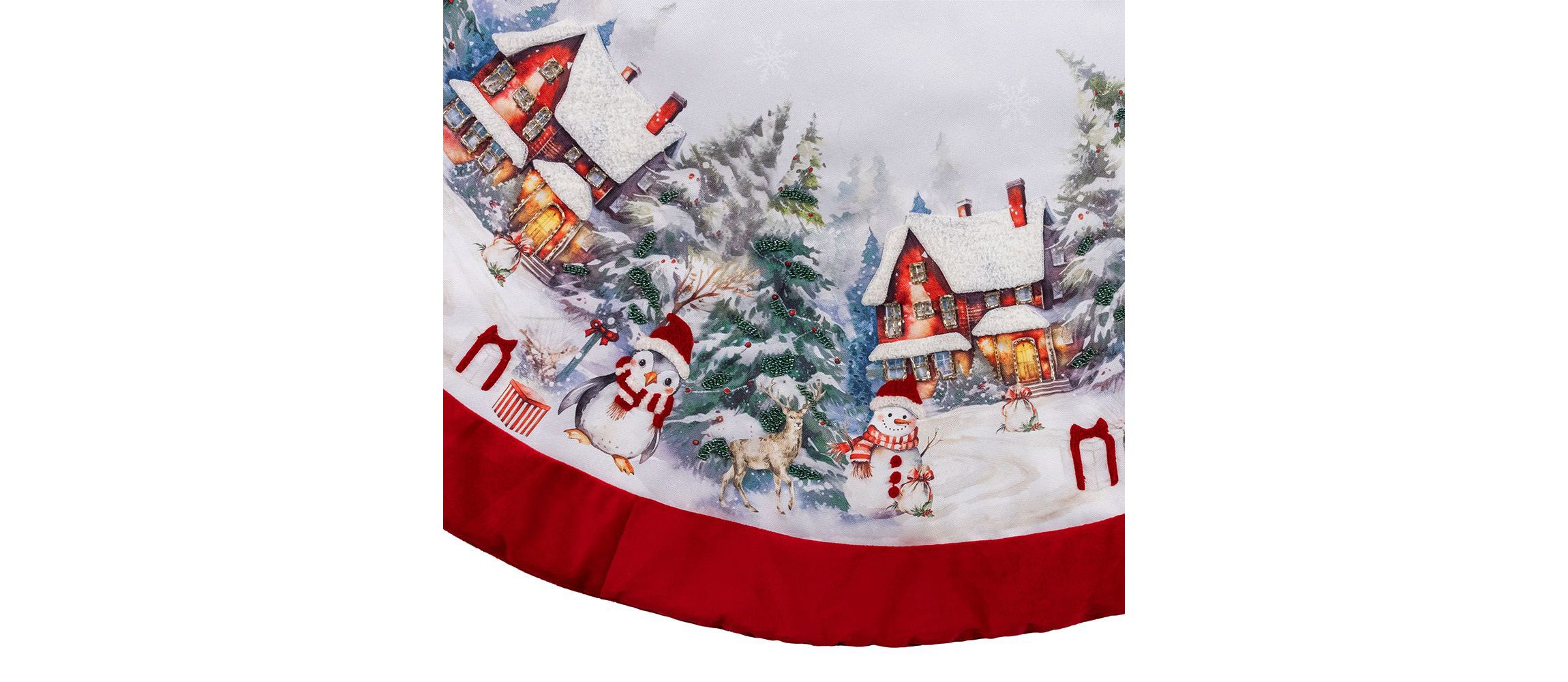 48 Inch Velvet Beaded Tree Skirt