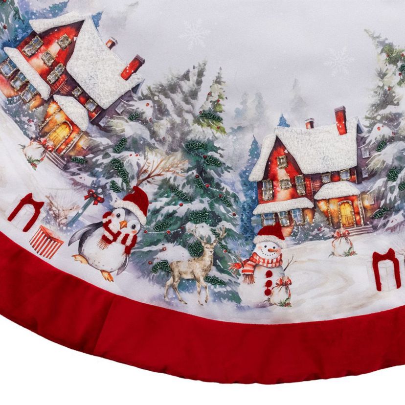 48 Inch Velvet Beaded Tree Skirt