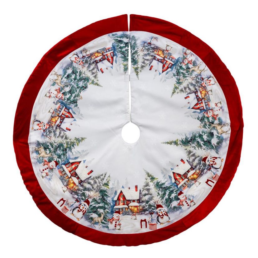 48 Inch Velvet Beaded Tree Skirt