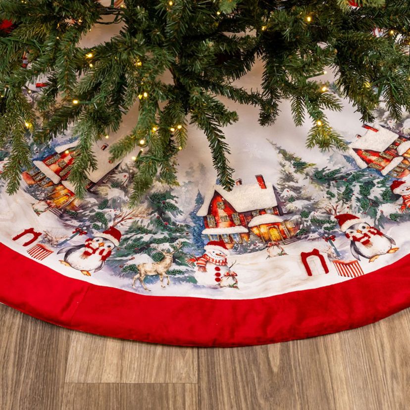 48 Inch Velvet Beaded Tree Skirt