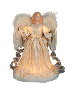 12-in. 10-Light Ivory Angel Treetop