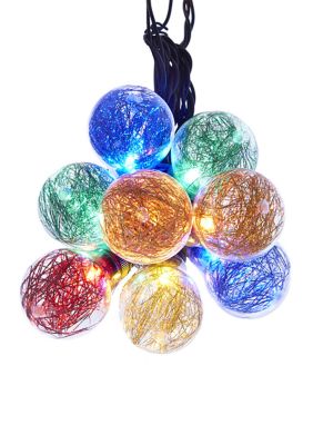 Kurt S. Adler UL 10-Light LED Tinsel A19 Multi Light Set