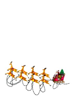 Santa Sleigh and Eight Reindeer Light Set