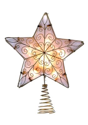 10 Light Gold Reflector Star Treetop